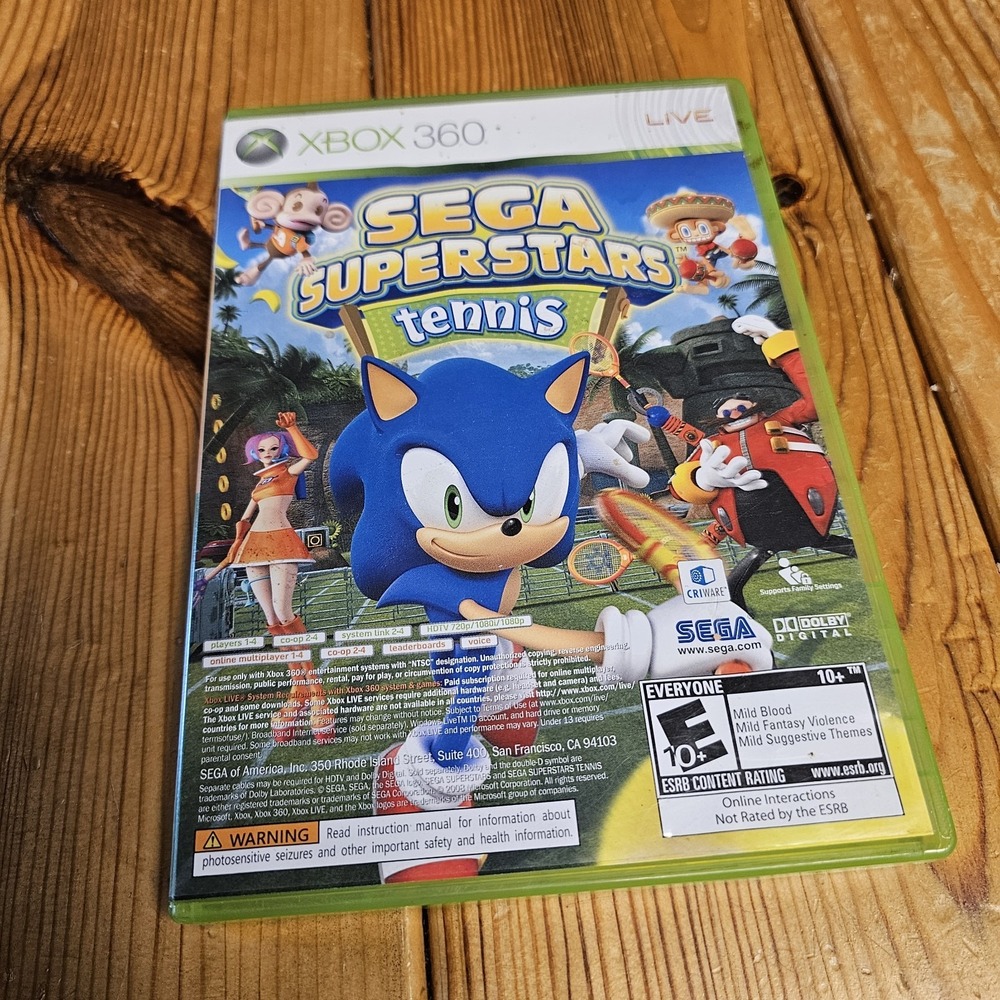 Sega Superstars Tennis/Xbox Live Arcade Xbox 360 Complete in Box